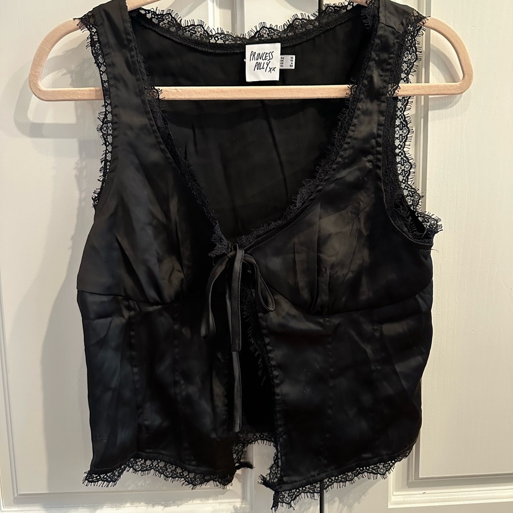 Princess Polly satin tank top size M lightly worn